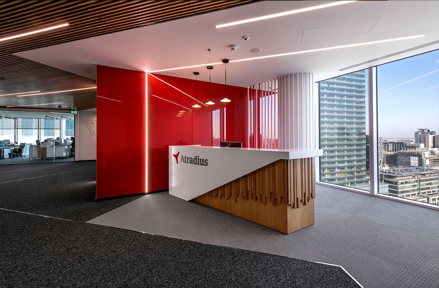 Kreativa implementation of the interior finishing project at the Atradius, Warsaw