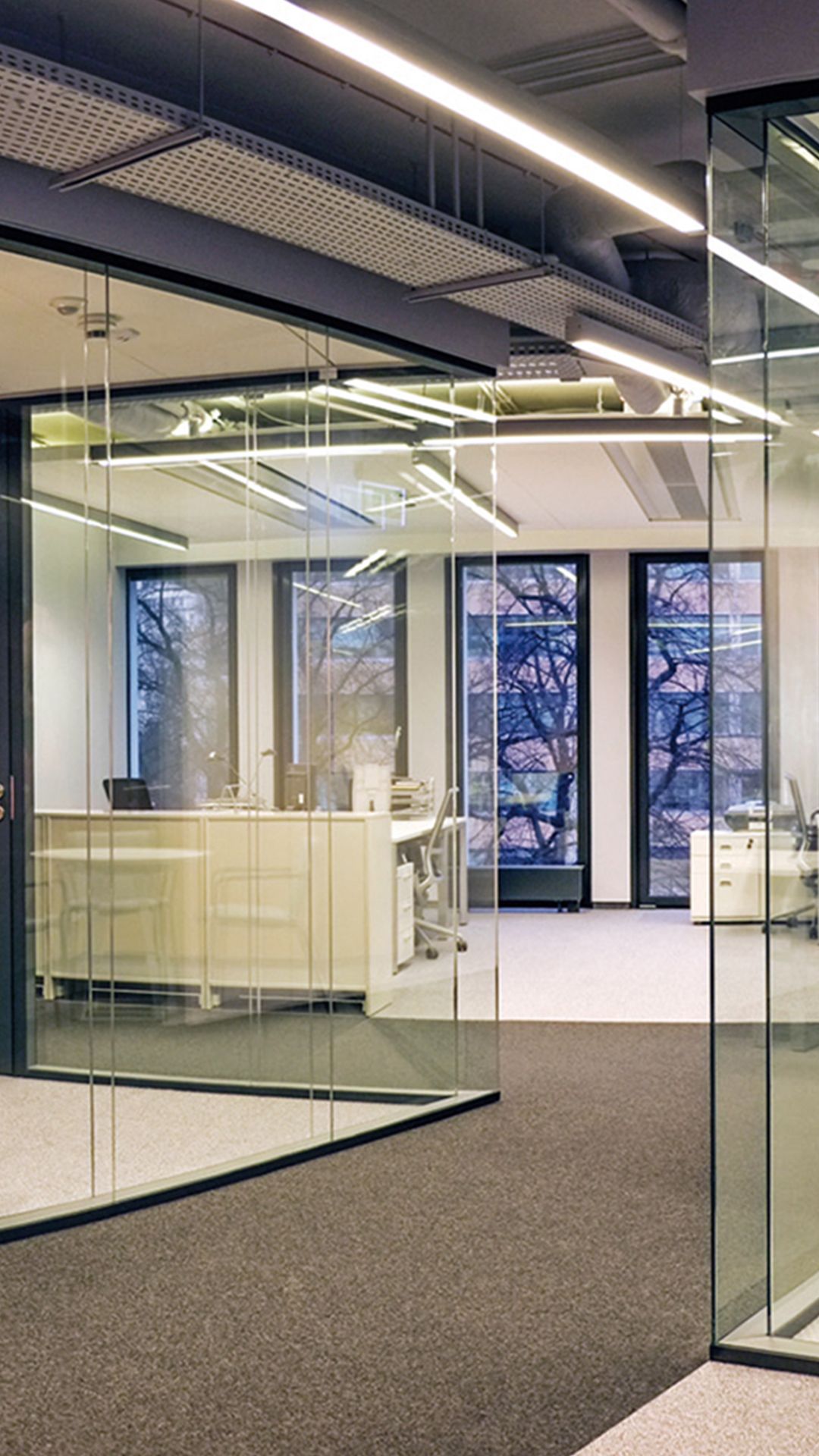 Kreativa - interior design of the Adidas office in Warsaw, view of the meeting places